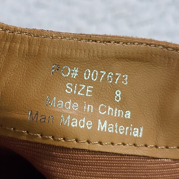 NEW Journee Collection Embrie women ankle bootie tan two-tone faux suede SZ 8M - Picture 6 of 6